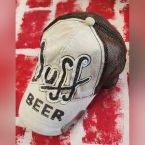 The Simpsons Duff Beer Hat Featuring Built-in Bottle Opener 08' Vintage Osfa